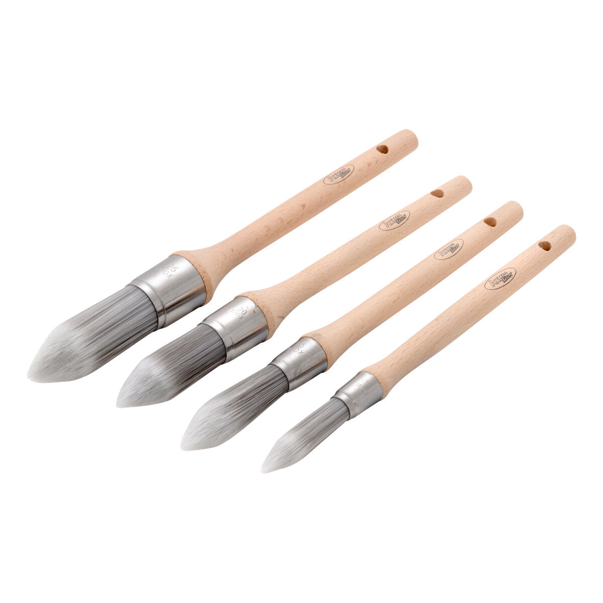 AXUS POINTED PRECISION SASH BRUSH (PACK OF 3) 12mm, 15mm, 20mm & 25mm