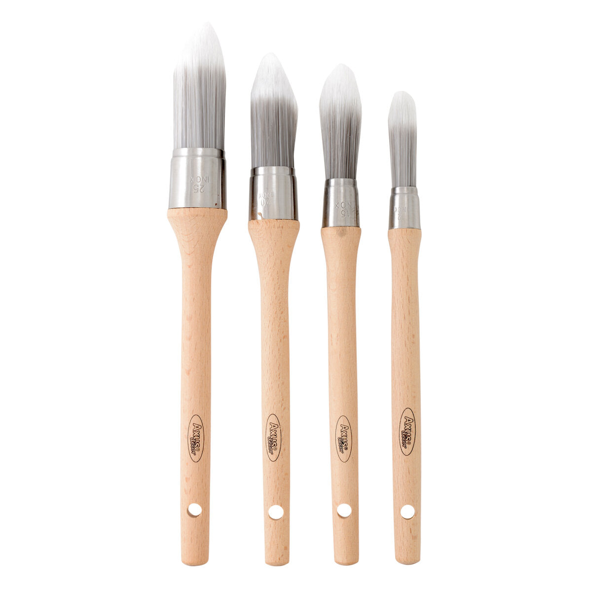 AXUS POINTED PRECISION SASH BRUSH (PACK OF 3) 12mm, 15mm, 20mm & 25mm