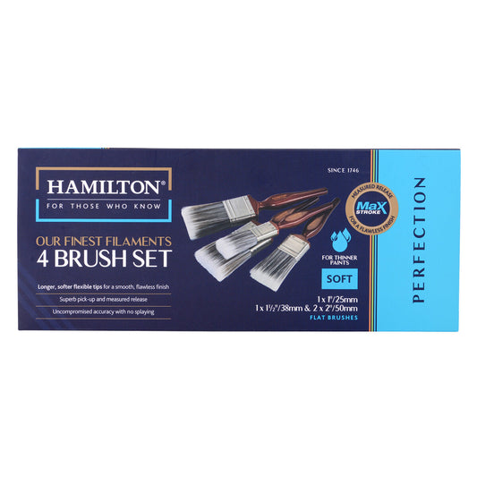 HAMILTON PERFECTION MAXSTROKE BRUSH SET (PACK OF 4) 1", 1.5" & 2" x2