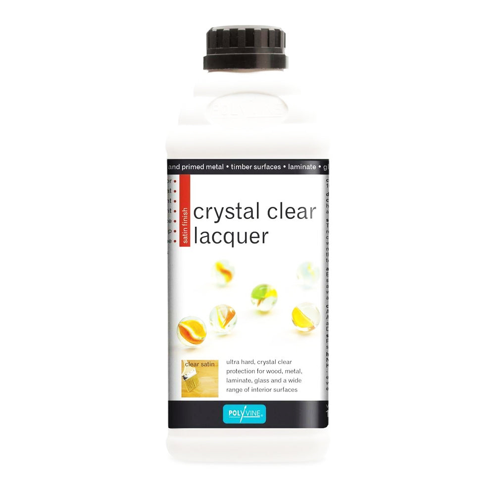 1L POLYVINE  CRYSTAL CLEAR LACQUER SATIN INT & EXTERIOR