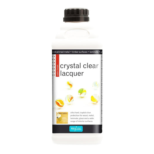 1L POLYVINE  CRYSTAL CLEAR LACQUER SATIN INT & EXTERIOR