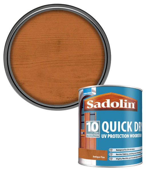 SADOLIN QUICK DRY UV PROTECTION WOODSTAIN ANTIQUE PINE 1L