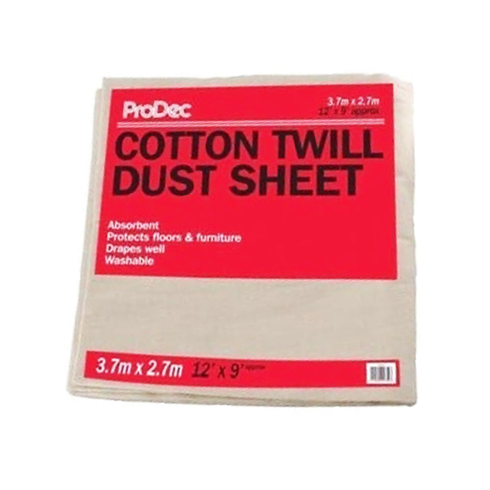 3.6M X 2.7M TWILL DUST SHEET