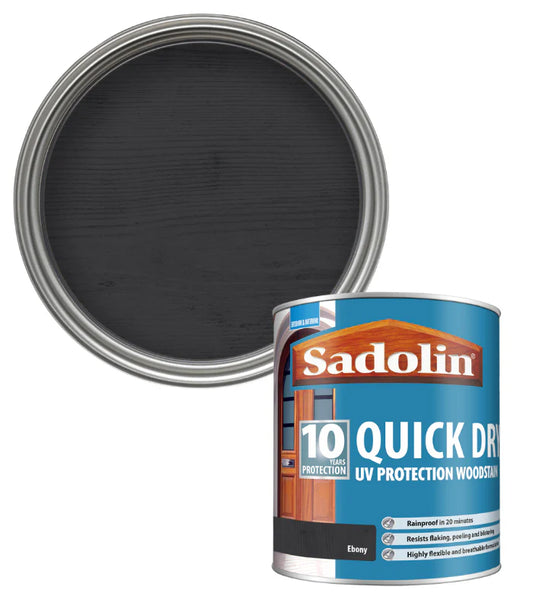SADOLIN QUICK DRY UV PROTECTION WOODSTAIN EBONY 1L