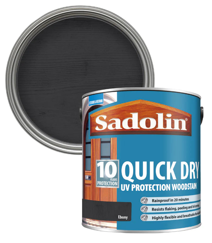 SADOLIN QUICK DRY UV PROTECTION WOODSTAIN EBONY 2.5L