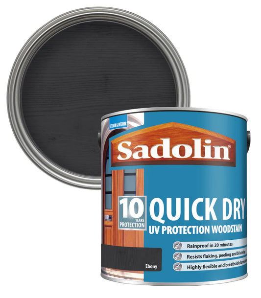 SADOLIN QUICK DRY UV PROTECTION WOODSTAIN EBONY 2.5L