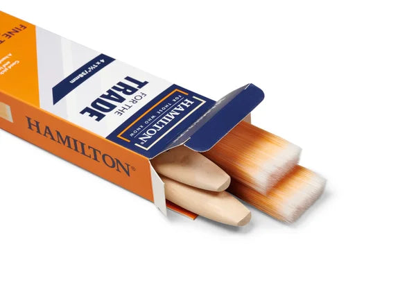 HAMILTON FOR THE TRADE FINE TIP FLAT BRASH (PACK OF 4)