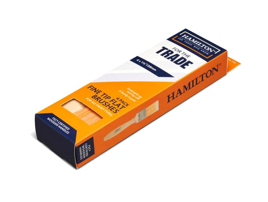 HAMILTON FOR THE TRADE FINE TIP FLAT BRASH (PACK OF 4)