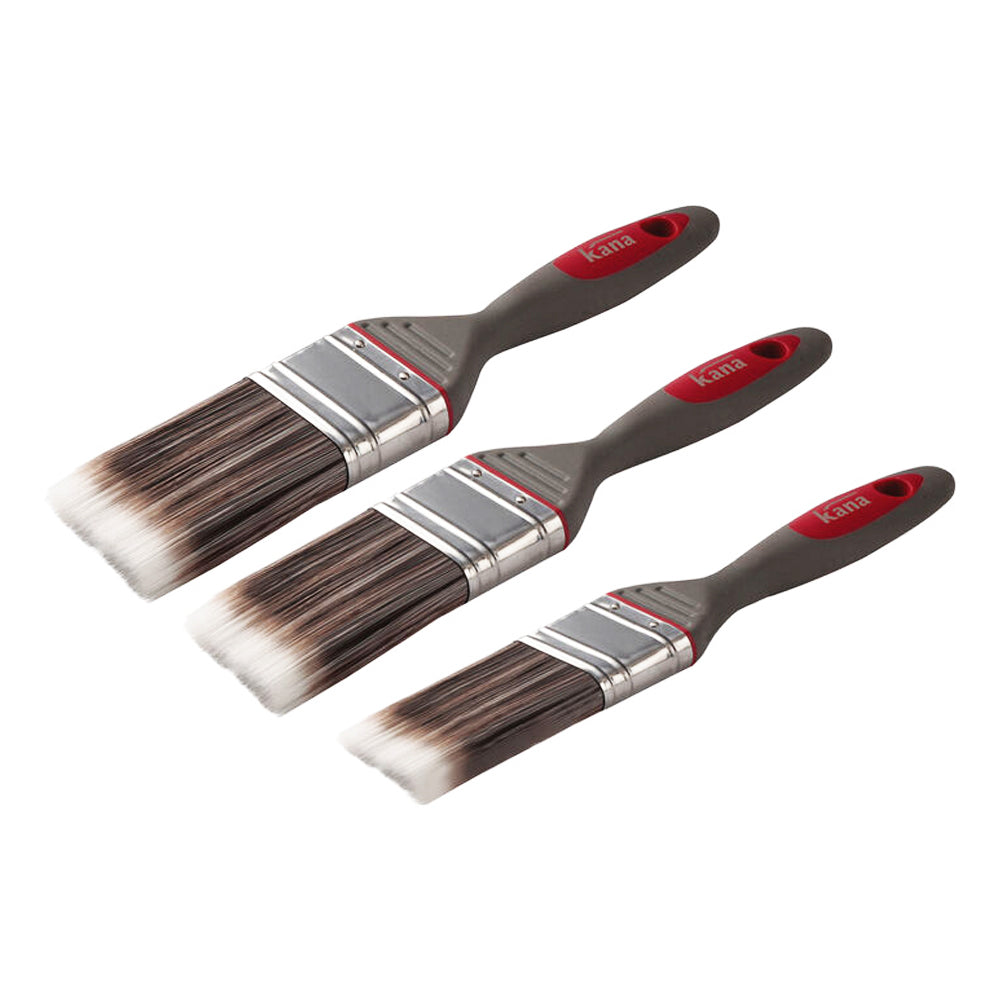 3PK SYNTHETIC BRUSH SET - NO BRISTLE LOSS (EASY-FLO)