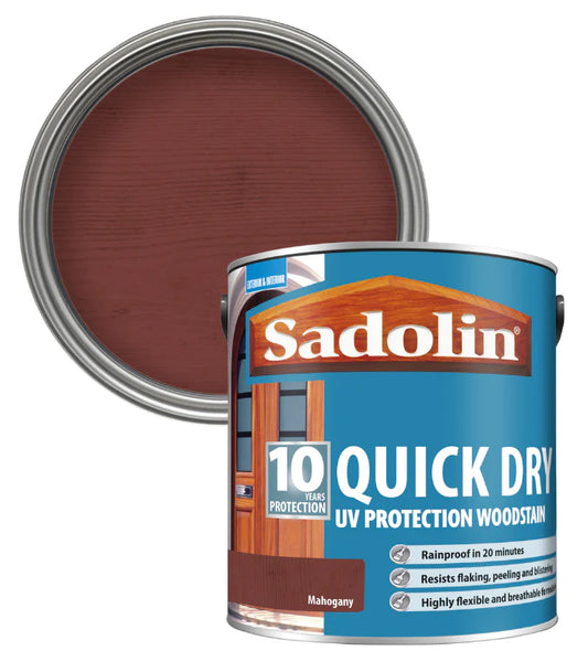 SADOLIN QUICK DRY UV PROTECTION WOODSTAIN MAHOGANY 2.5L