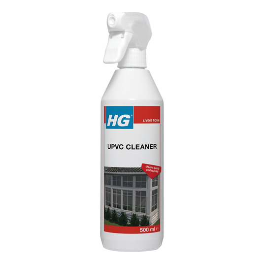 HG UPVC Cleaner spray bottle on a white background