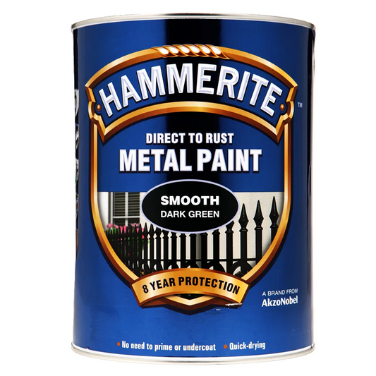 5LT HAMMERITE SMOOTH METAL DARK GREEN