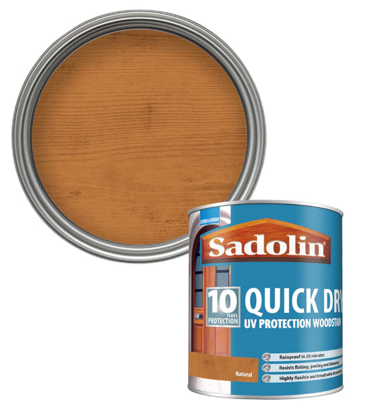 SADOLIN QUICK DRY UV PROTECTION WOODSTAIN NATURAL 1L