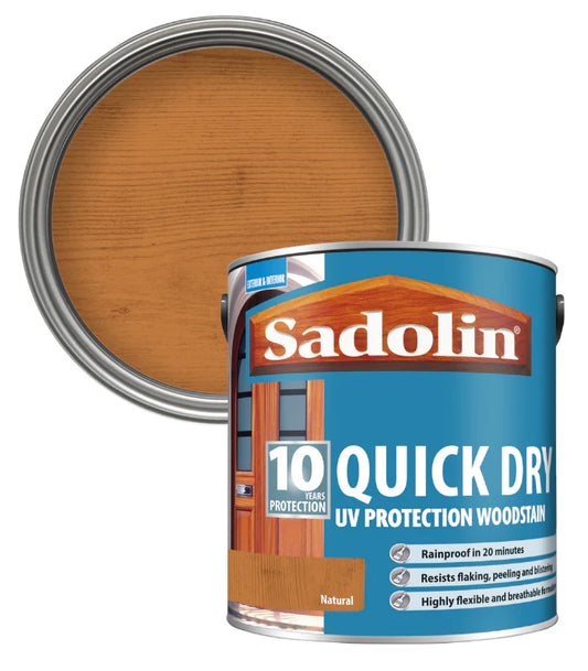 SADOLIN QUICK DRY UV PROTECTION WOODSTAIN NATURAL 2.5L