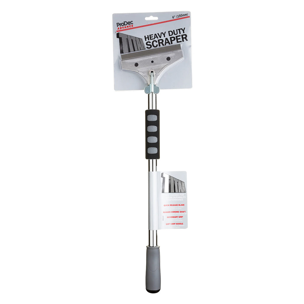 6" TITAN HEAVY DUTY LONG HANDLE SCRAPER