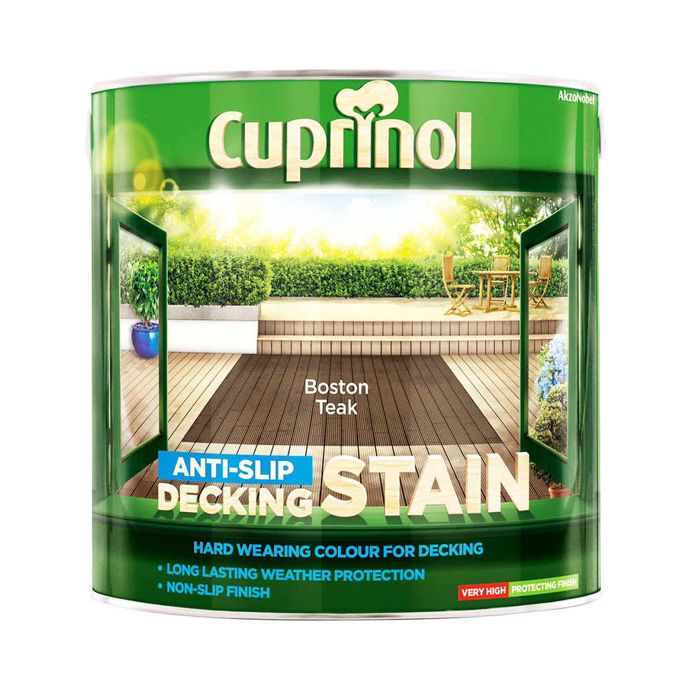 ANTI SLIP DECKING STAIN BOSTON TEAK 2.5LT