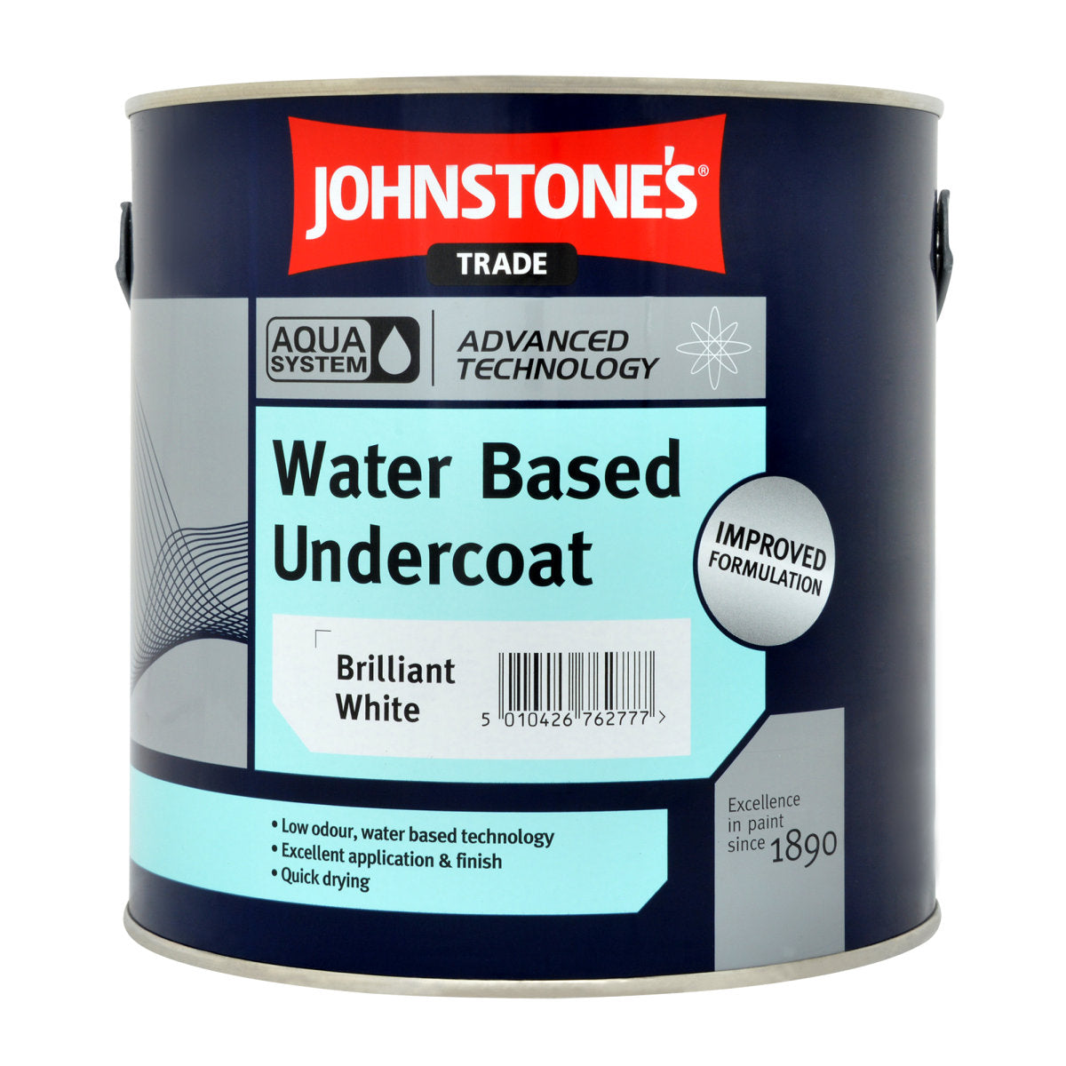 JOHNSTONE'S AQUA WATER BASED U/C BRILLIANT WHITE 2.5L