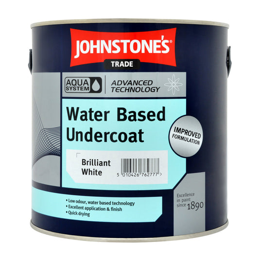 JOHNSTONE'S AQUA WATER BASED U/C BRILLIANT WHITE 2.5L