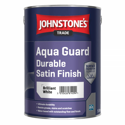 JOHNSTONE'S AQUA GUARD SATIN BRILLIANT WHITE 5L