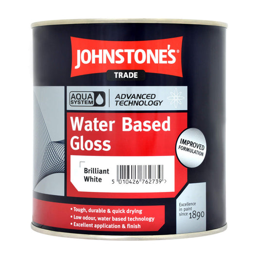 JOHNSTONE'S AQUA WATER BASED GLOSS BRILLIANT WHITE 1L