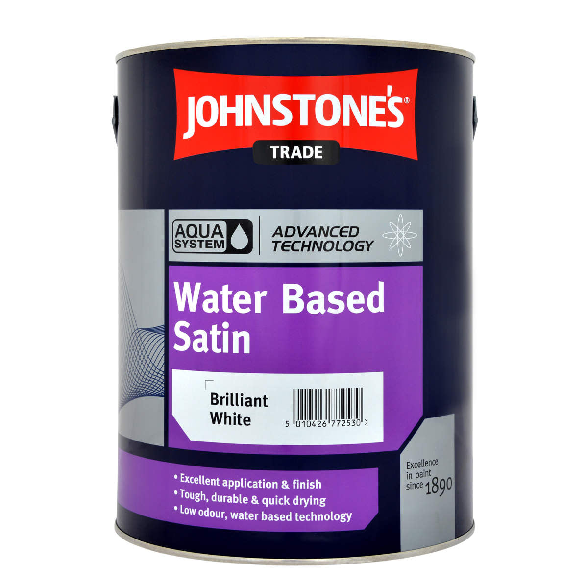 JOHNSTONE'S AQUA WATER BASED SATIN BRILLIANT WHITE 5L