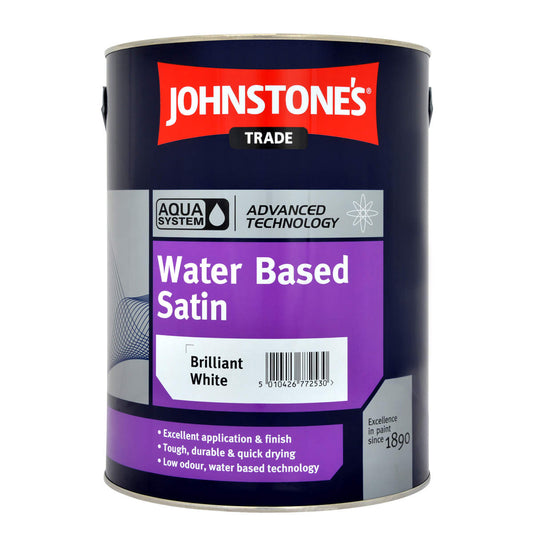 JOHNSTONE'S AQUA WATER BASED SATIN BRILLIANT WHITE 5L