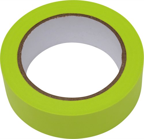 Roll of green tape on a white background