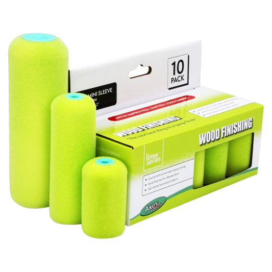 AXUS LIME WOOD FINISHING ROLLER PK 10