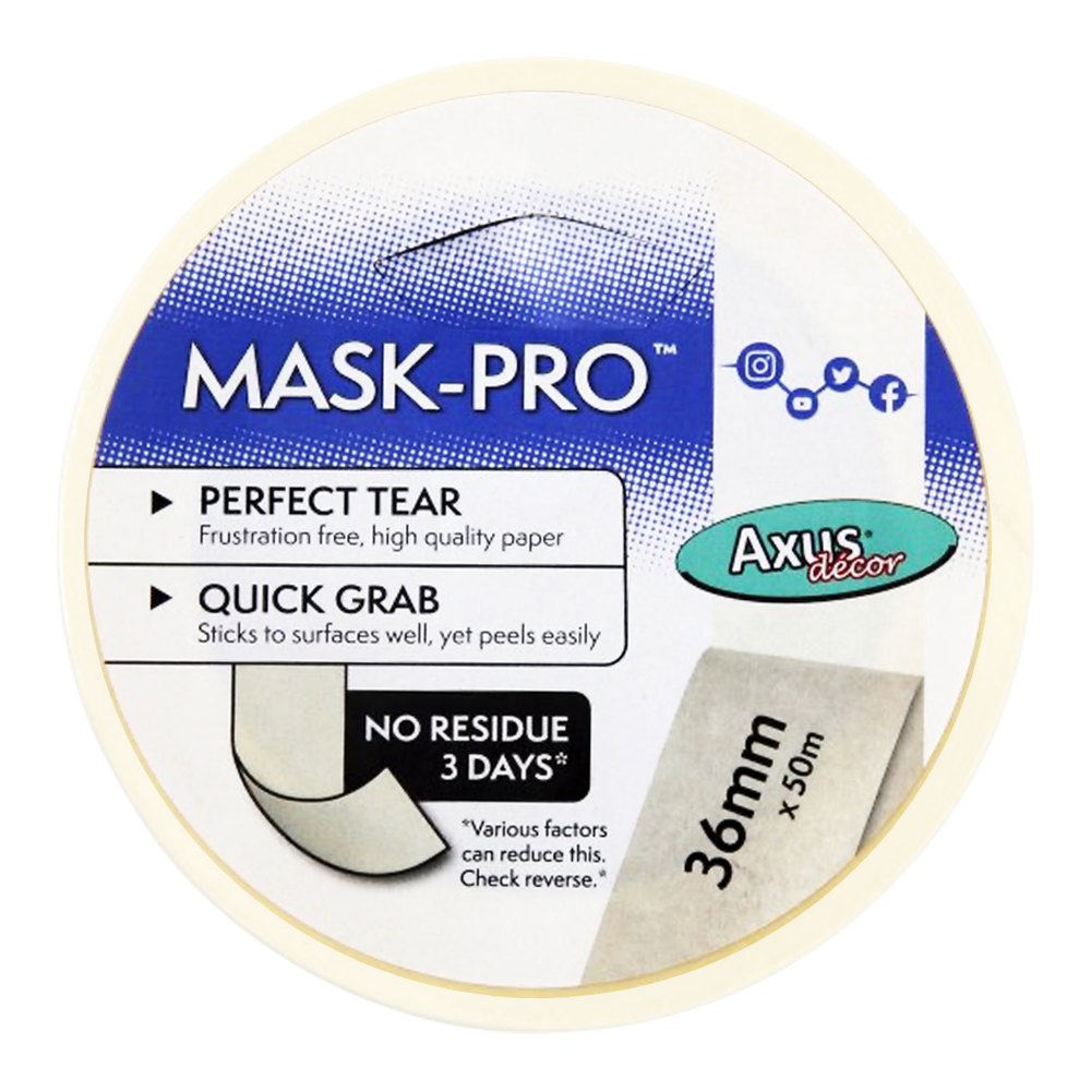 AXUS MASKING TAPE 3 DAY 36MM X  50M