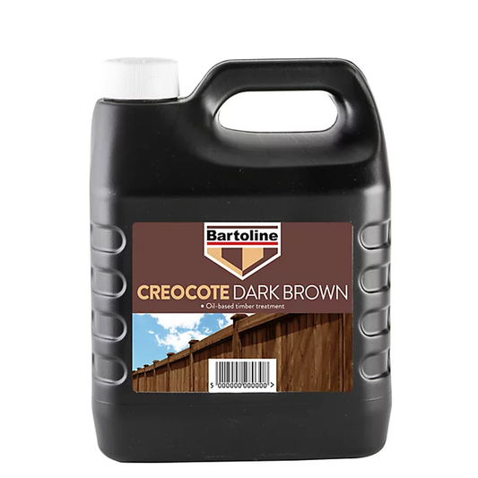 BARTOLINE DARK BROWN CREOCOTE OIL BASED WOOD TREATMENT 4LT
