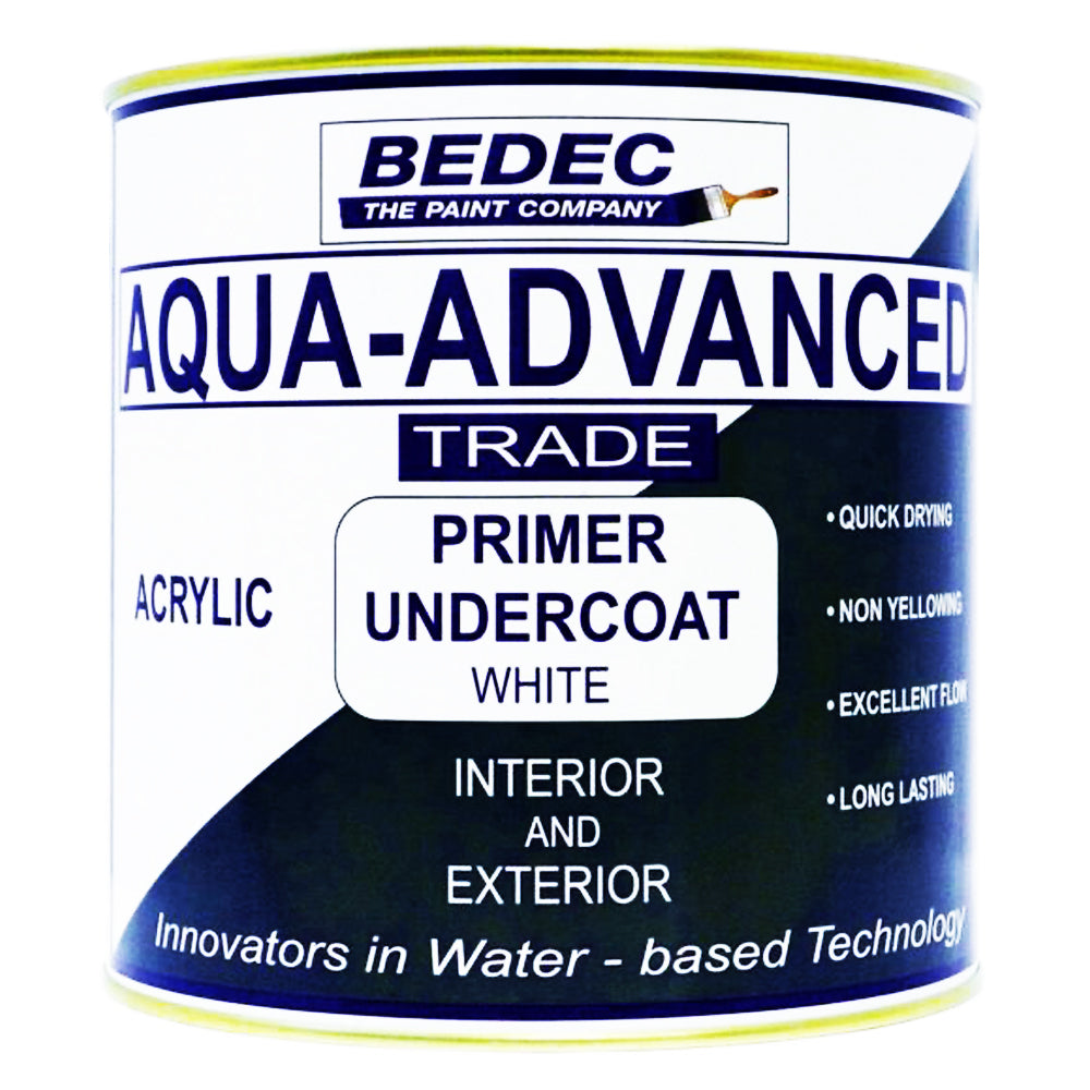 BEDEC AQUA ADVANCED PRIMER UNDERCOAT WHITE 2.5LT