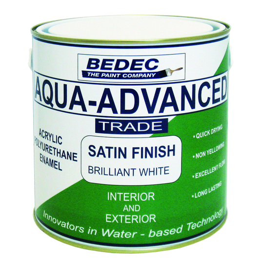BEDEC AQUA ADVANCED SATIN BRILLIANT WHITE 2.5LT