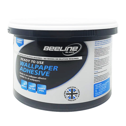 Beeline Black wallpaper adhesive container on a white background