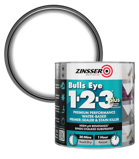 ZINSSER BULLS EYE® 1-2-3 PLUS WHITE 2.5L