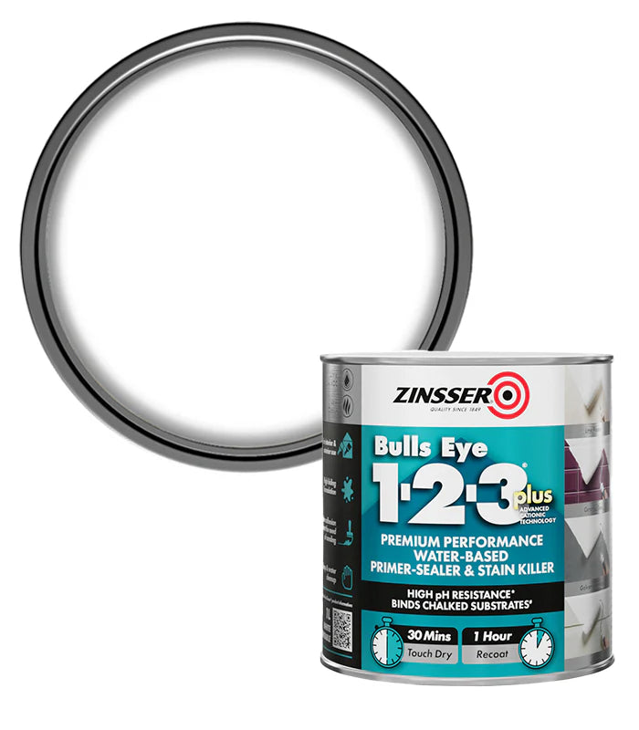 ZINSSER BULLS EYE® 1-2-3 PLUS WHITE 500ML