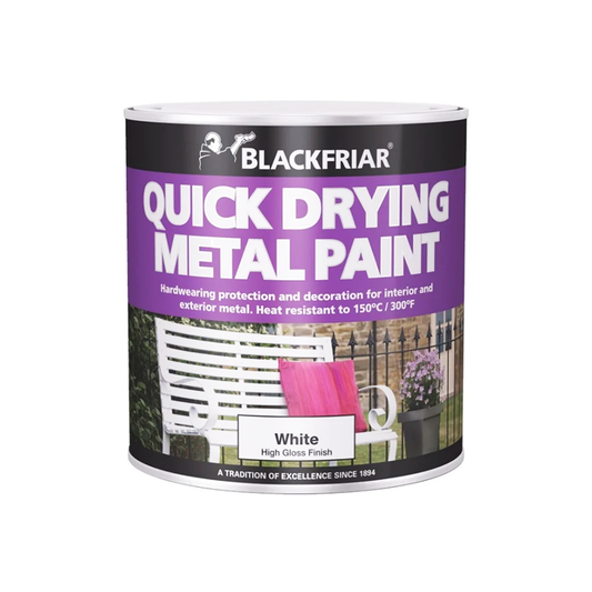 BF QUICK DRY METAL PAINT WHITE 1L