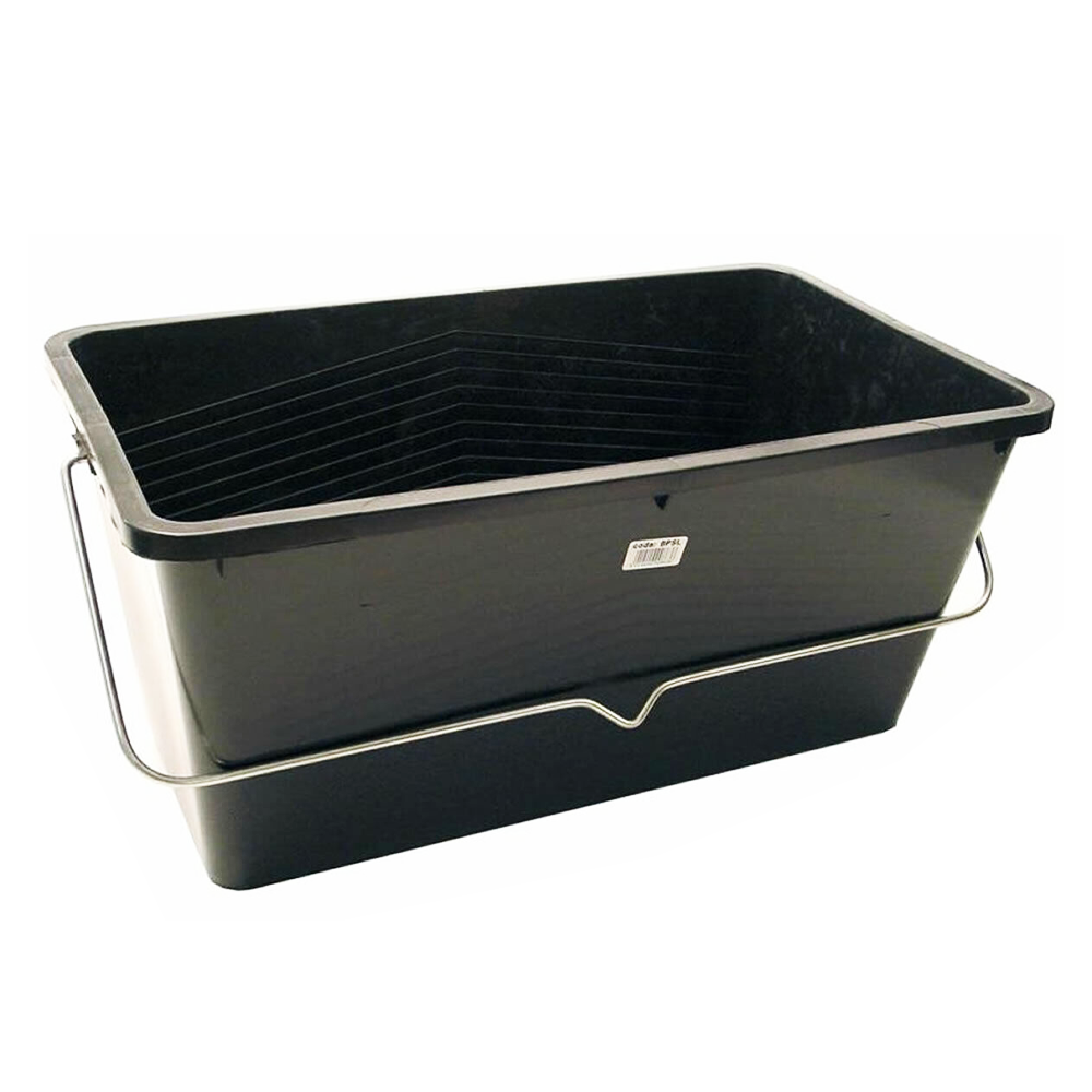 BLACK PLASTIC PAINT SCUTTLE 25L