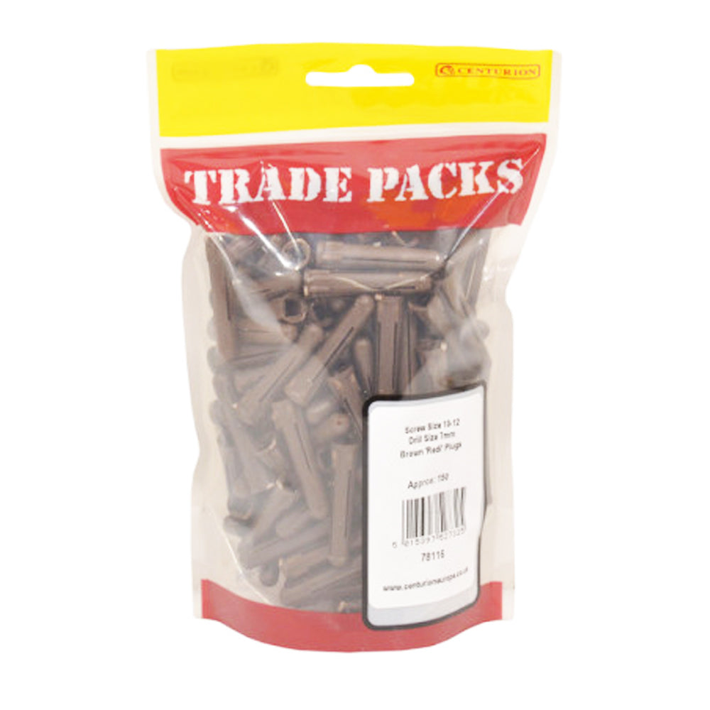 BROWN WALL PLUGS 10-12 SCREW