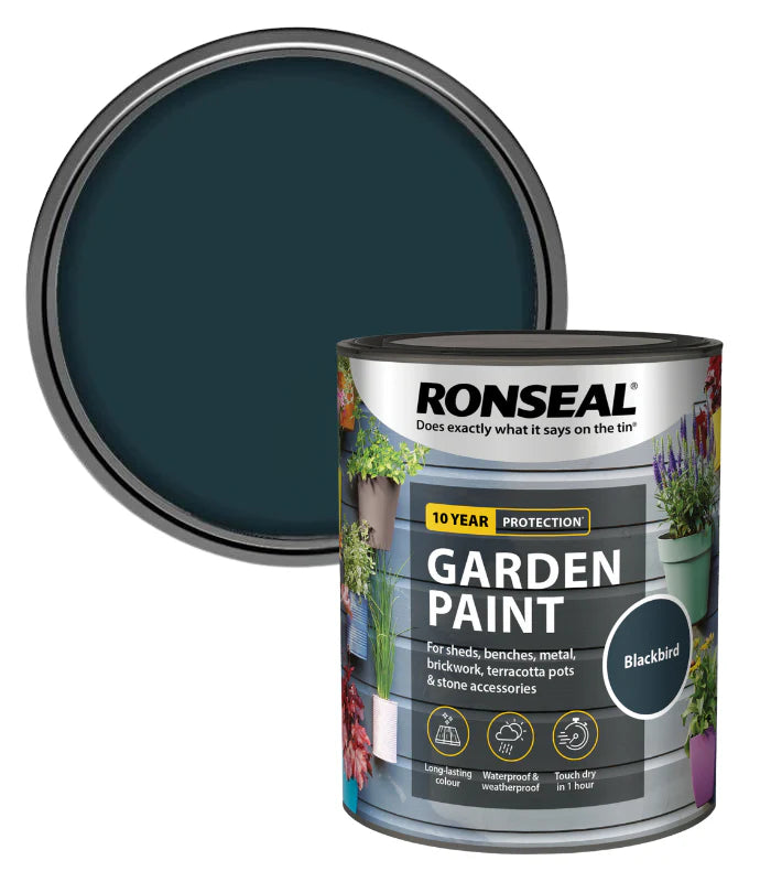 RONSEAL GARDEN PAINT - BLACKBIRD 750ML