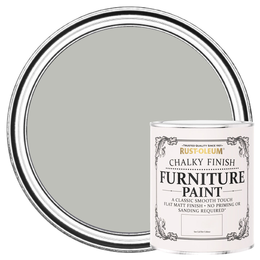 RUSTOLEUM CHALKY FURNITURE PAINT FLINT 750ML