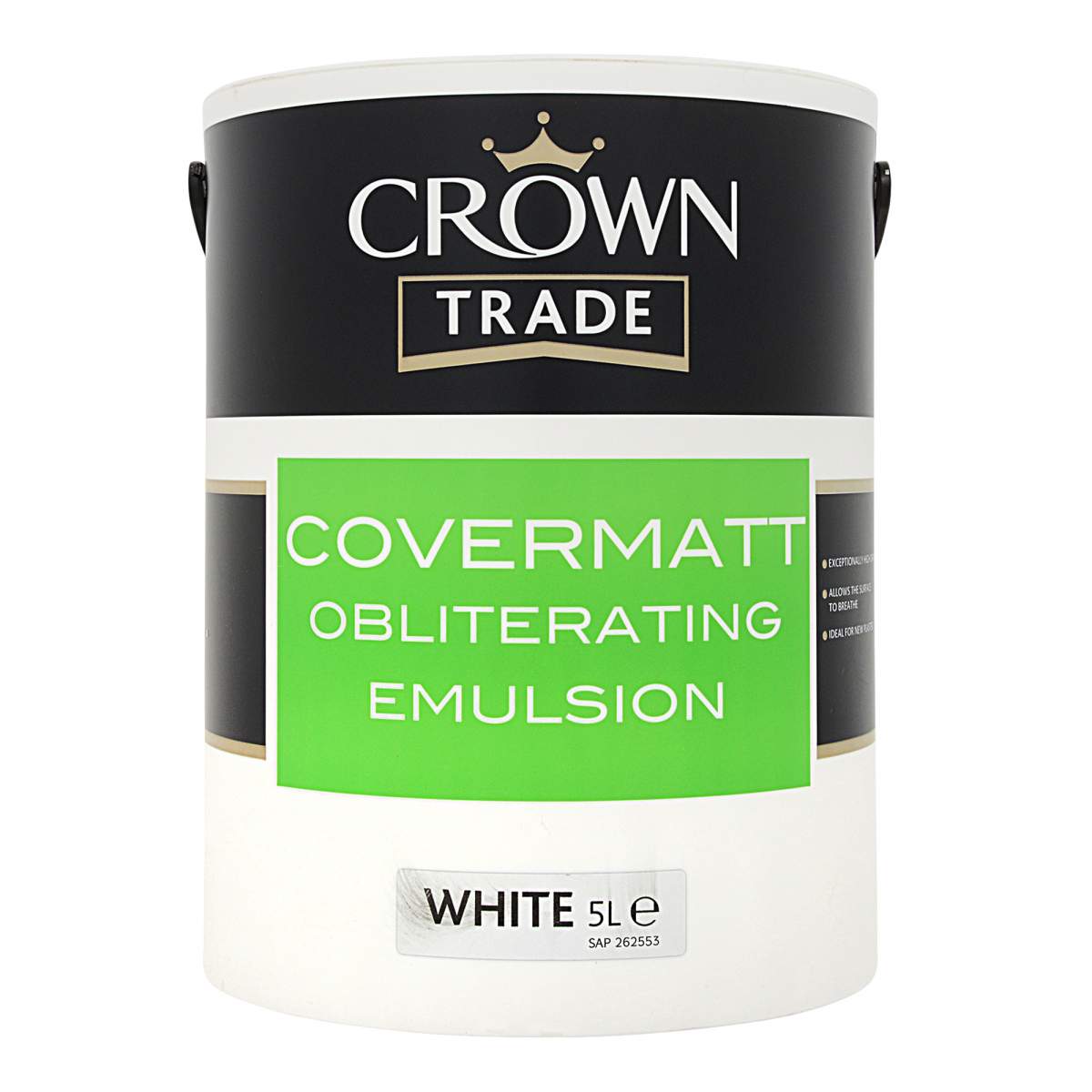 CROWN COVERMATT OBLITERATING EMULSION WHITE 5L