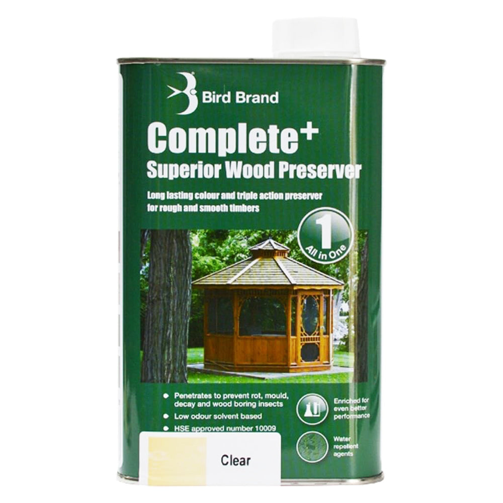 COMPLETE + SUPERIOR WOOD PRESERVER CLEAR 1LT