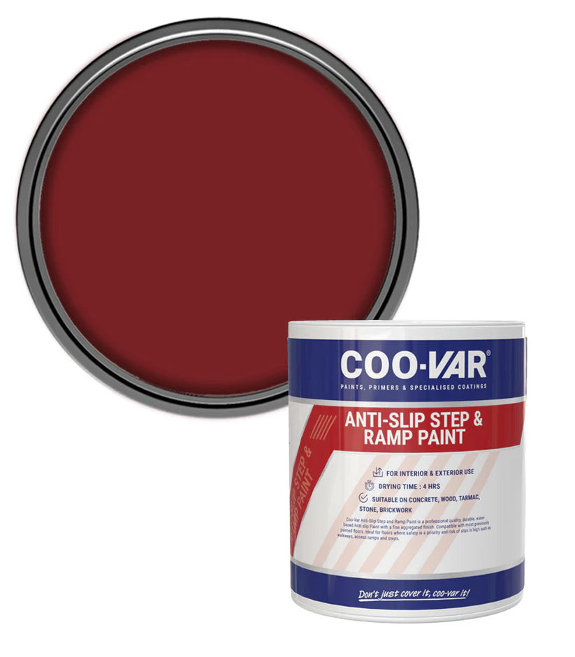 COO-VAR ANTI SLIP STEP & RAMP PAINT - RED 1L
