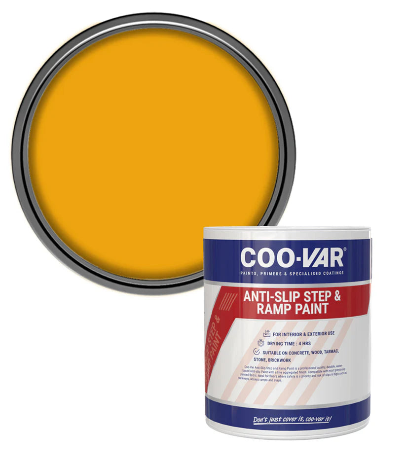 COO-VAR ANTI SLIP STEP & RAMP PAINT - YELLOW 1L