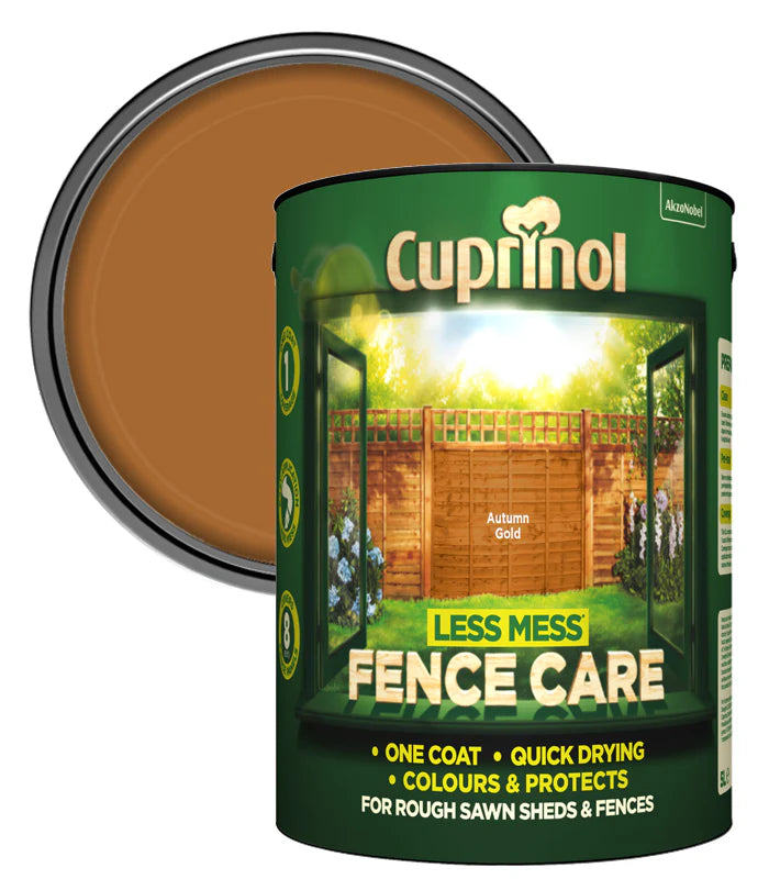 CUPRINOL LESS MESS FENCE CARE AUTUMN GOLD 6L