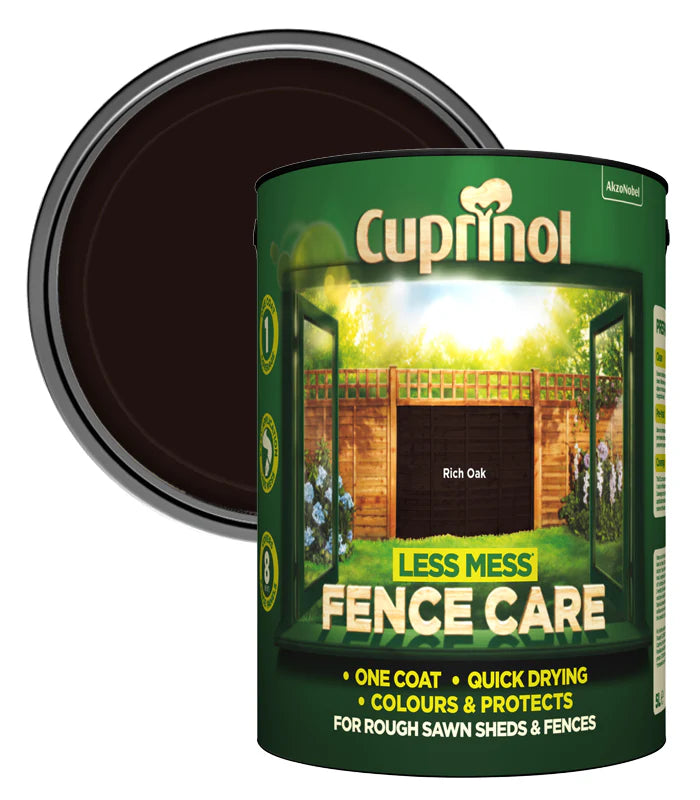 CUPRINOL LESS MESS FENCE CARE RICH OAK 6L