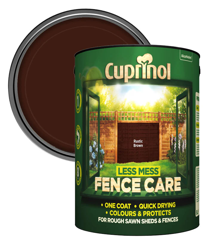 CUPRINOL LESS MESS FENCE CARE RUSTIC BROWN 6L