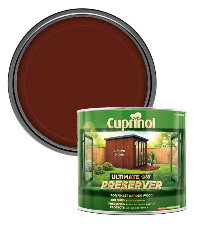 CUPRINOL ULTIMATE GARDEN WOOD PRESERVER AUTUMN BROWN 1L