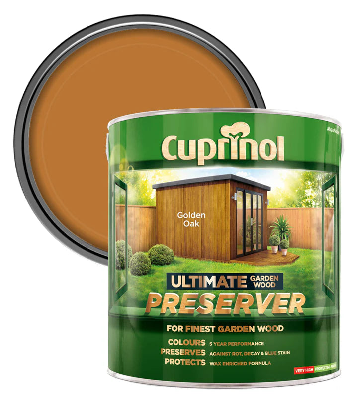 CUPRINOL ULTIMATE GARDEN WOOD PRESERVER GOLDEN OAK 4L