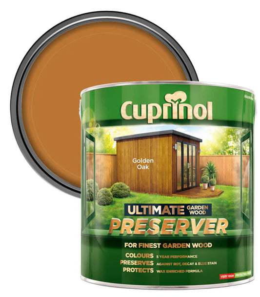 CUPRINOL ULTIMATE GARDEN WOOD PRESERVER GOLDEN OAK 4L